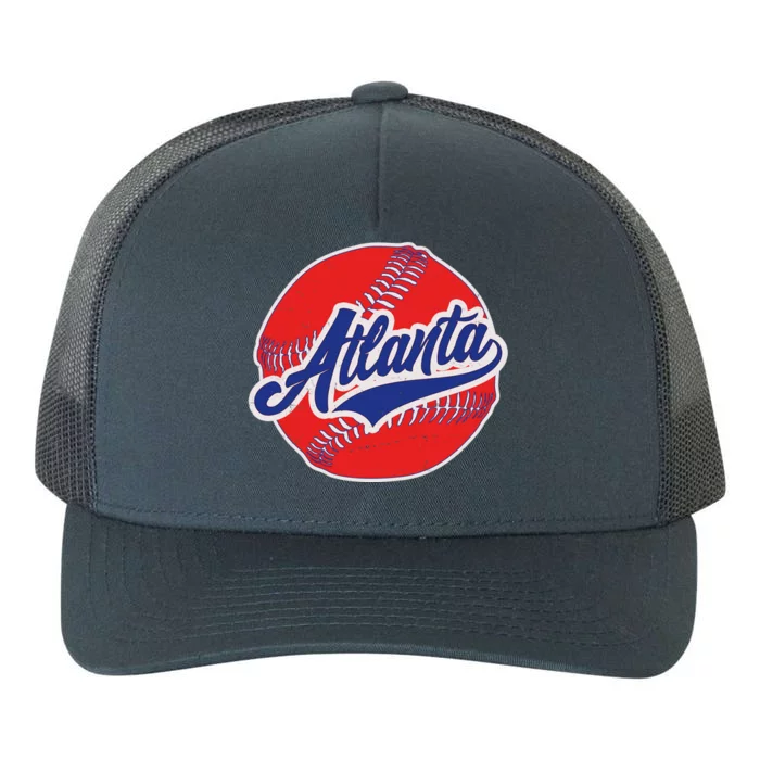 Vintage Atlanta Baseball Sports Logo Yupoong Adult 5-Panel Trucker Hat