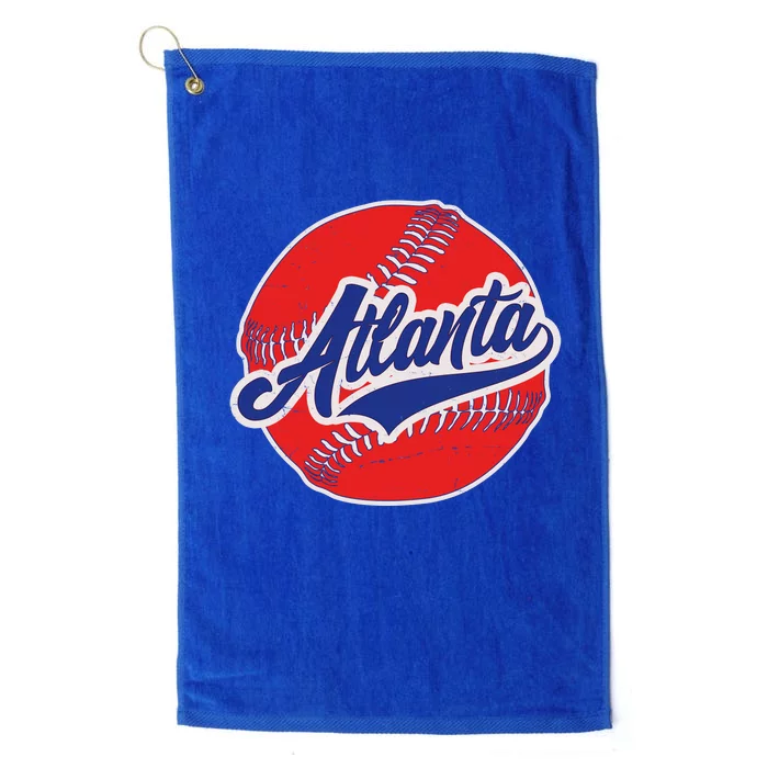 Vintage Atlanta Baseball Sports Logo Platinum Collection Golf Towel