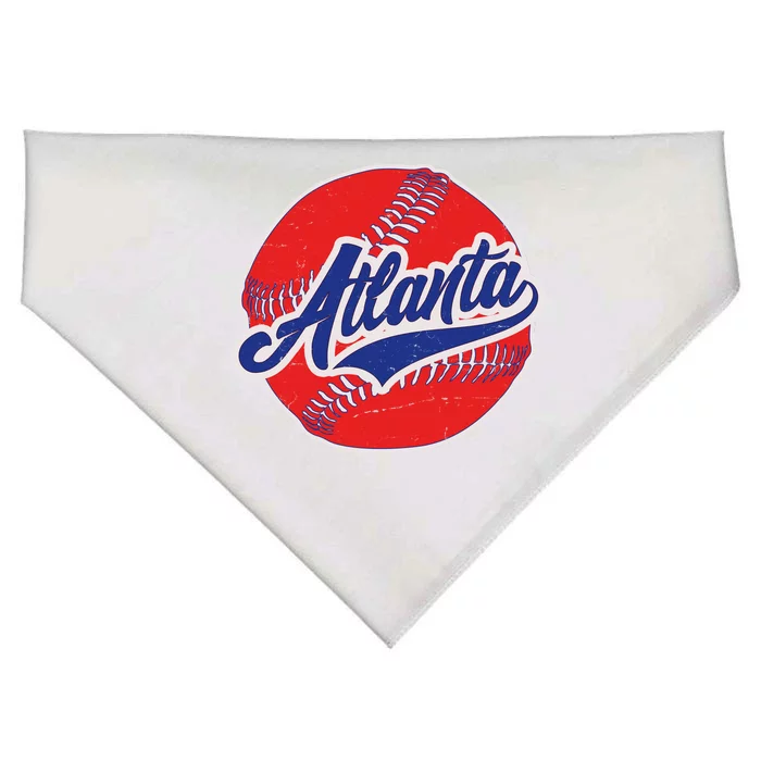 Vintage Atlanta Baseball Sports Logo USA-Made Doggie Bandana