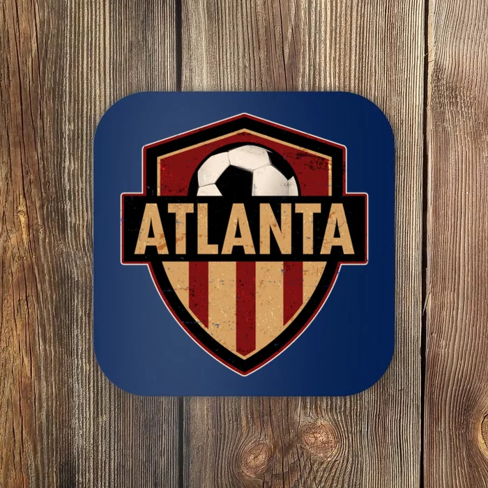 Vintage Atlanta GA USA Soccer Shield Logo Coaster