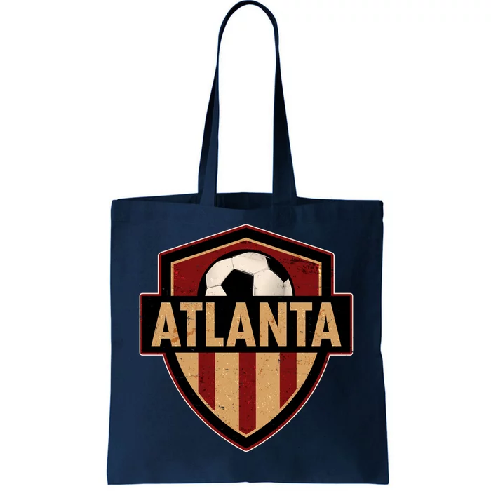 Vintage Atlanta GA USA Soccer Shield Logo Tote Bag