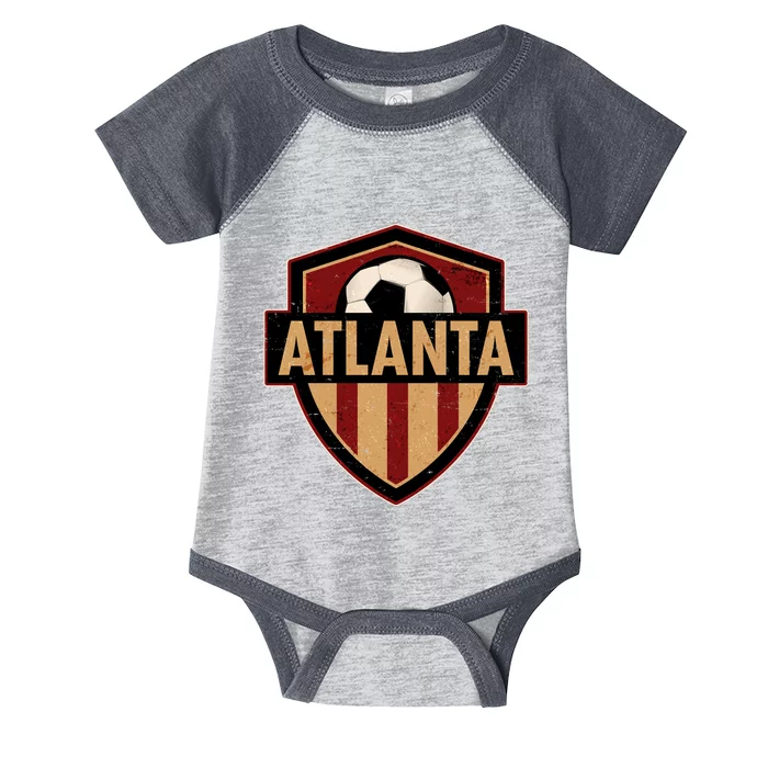 Vintage Atlanta GA USA Soccer Shield Logo Infant Baby Jersey Bodysuit