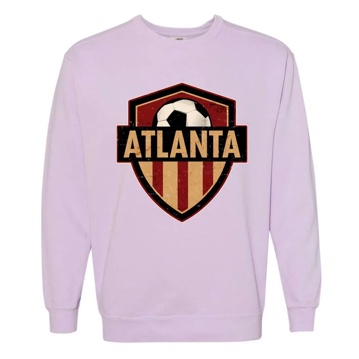 Vintage Atlanta GA USA Soccer Shield Logo Garment-Dyed Sweatshirt