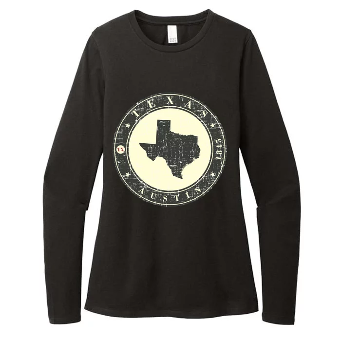 Vintage Austin Texas Logo Womens CVC Long Sleeve Shirt