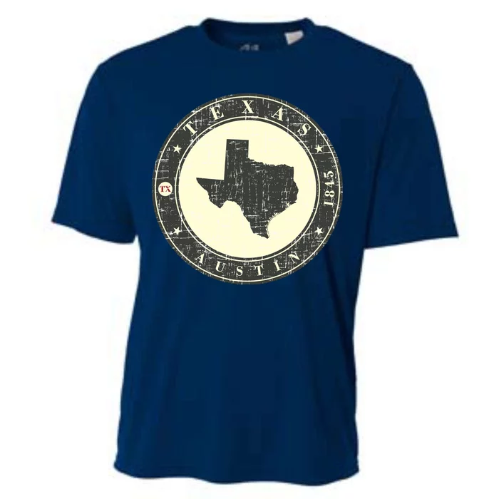 Vintage Austin Texas Logo Cooling Performance Crew T-Shirt