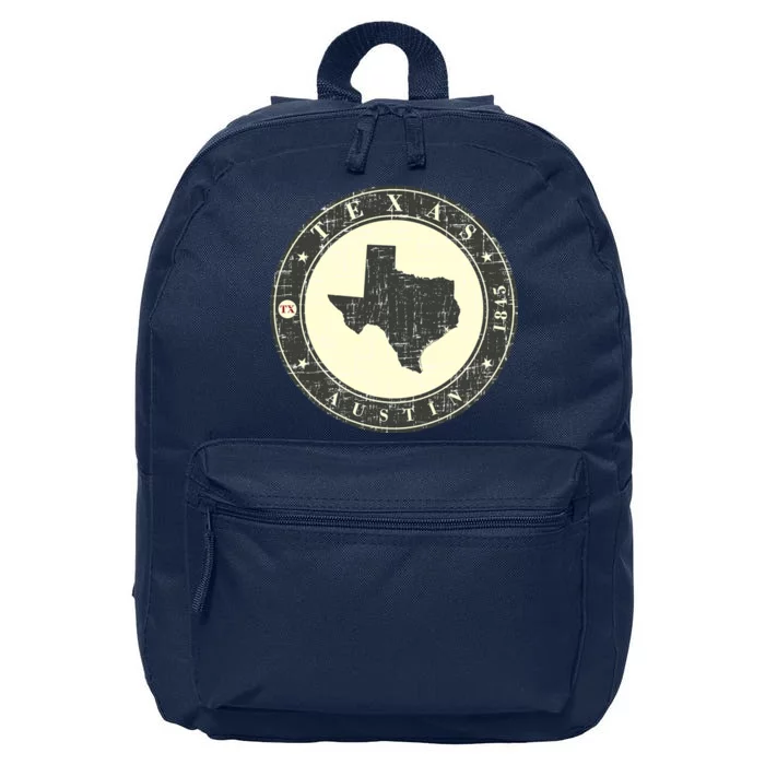 Vintage Austin Texas Logo 16 in Basic Backpack