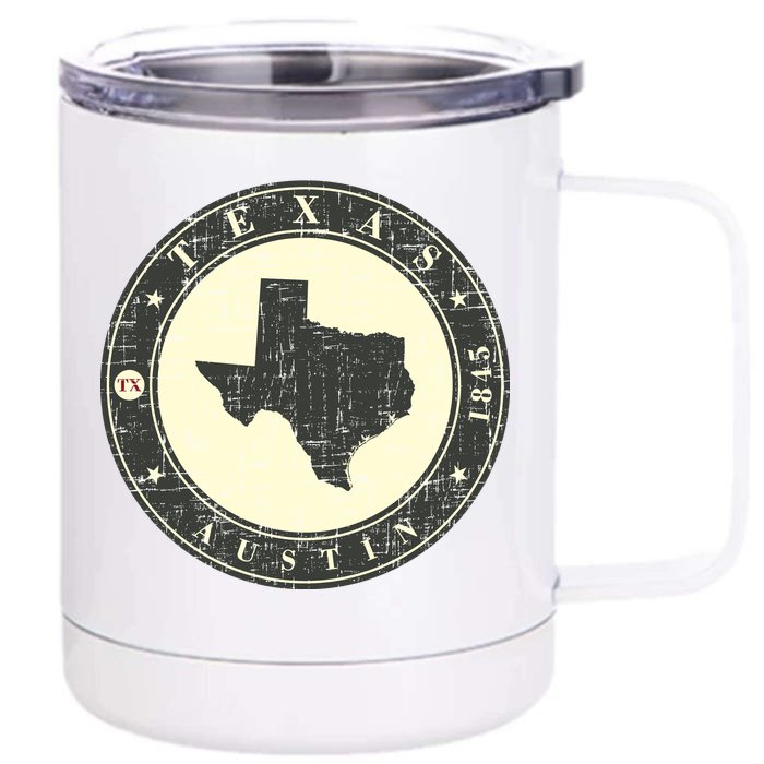 Vintage Austin Texas Logo Front & Back 12oz Stainless Steel Tumbler Cup