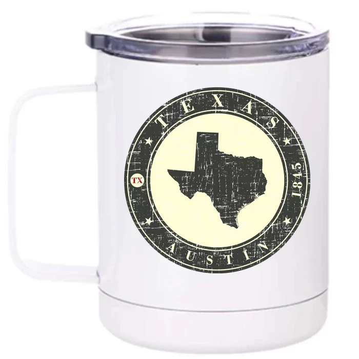 Vintage Austin Texas Logo Front & Back 12oz Stainless Steel Tumbler Cup