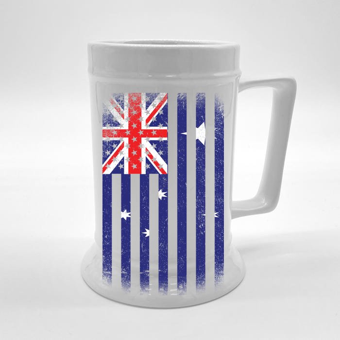 Vintage Australian Flag Front & Back Beer Stein