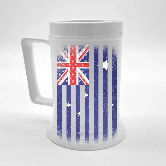 Vintage Australian Flag Front & Back Beer Stein