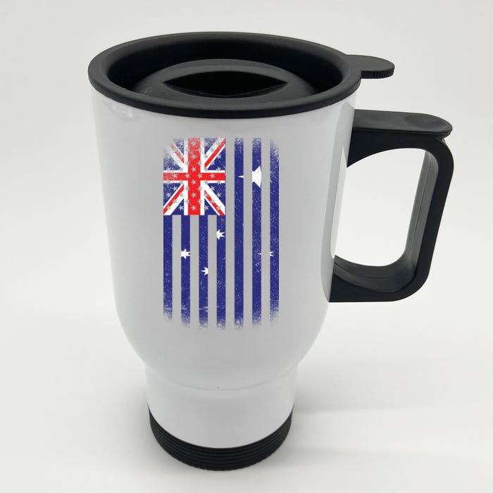 Vintage Australian Flag Stainless Steel Travel Mug