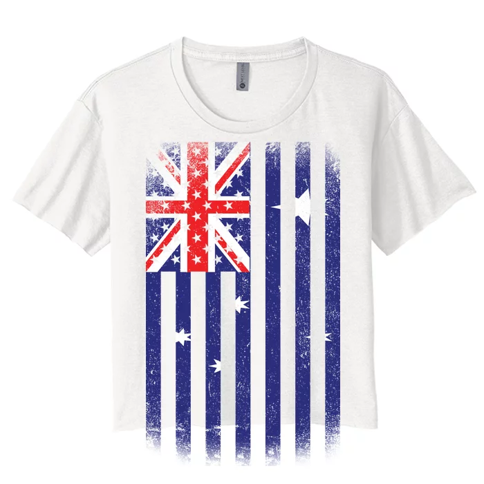 Vintage Australian Flag Women's Crop Top Tee