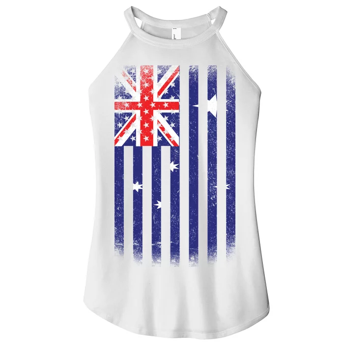 Vintage Australian Flag Women’s Perfect Tri Rocker Tank