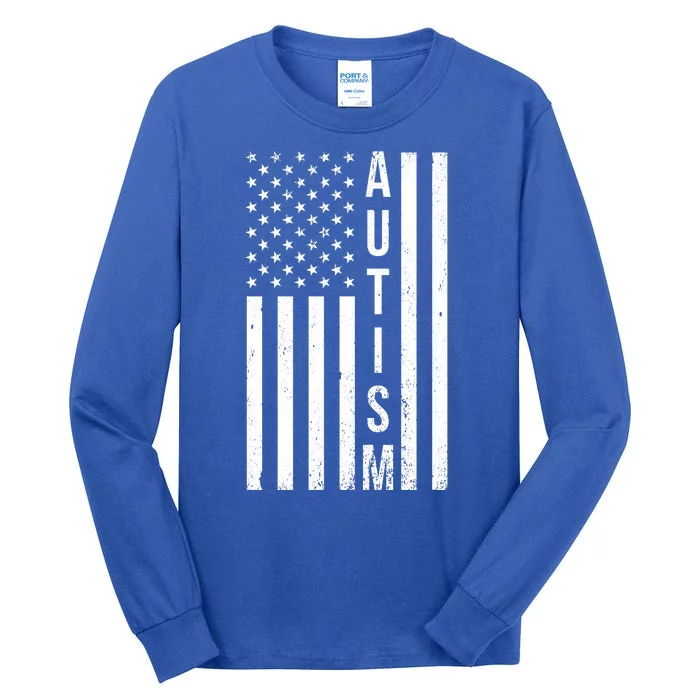 Vintage Autism Flag Tall Long Sleeve T-Shirt