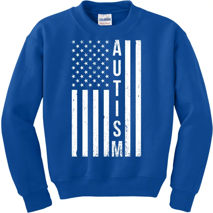 Vintage Autism Flag Kids Sweatshirt