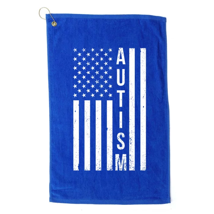 Vintage Autism Flag Platinum Collection Golf Towel