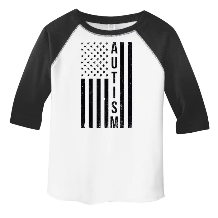 Vintage Autism Flag Toddler Fine Jersey T-Shirt