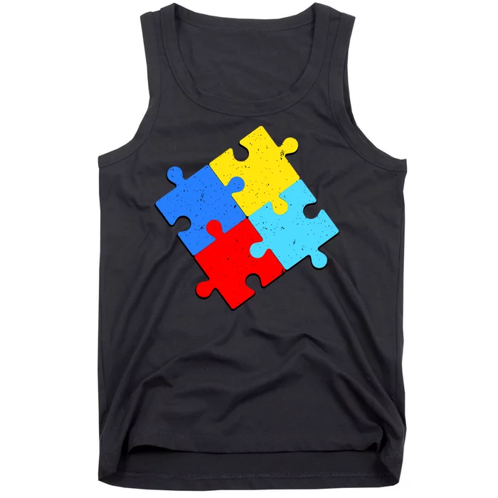 Vintage Autism Puzzle Tank Top