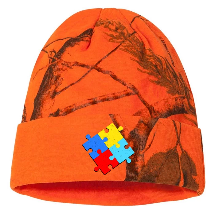 Vintage Autism Puzzle Kati - 12in Camo Beanie