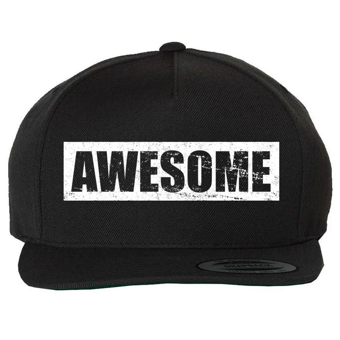 Vintage Awesome Logo Wool Snapback Cap