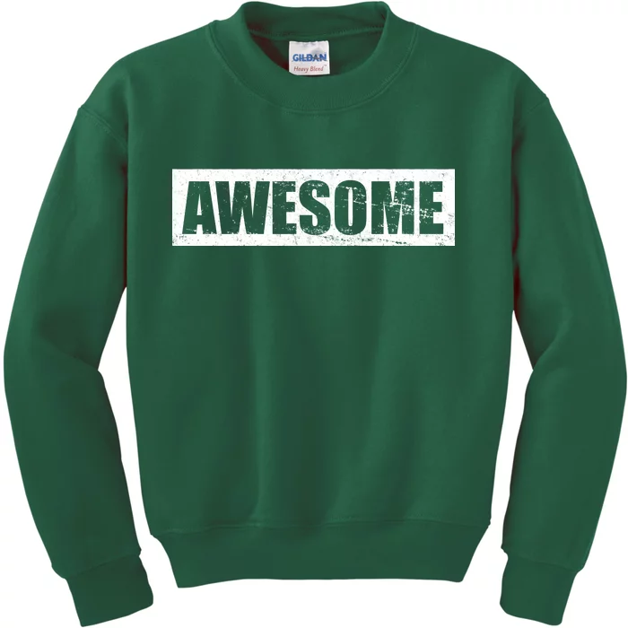 Vintage Awesome Logo Kids Sweatshirt