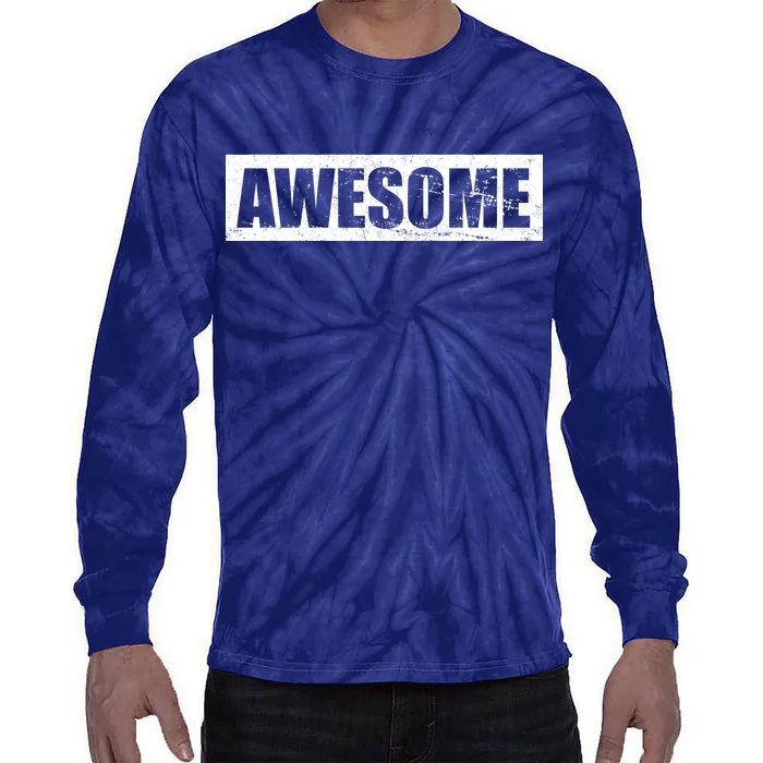 Vintage Awesome Logo Tie-Dye Long Sleeve Shirt