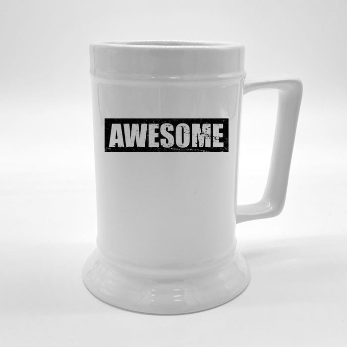 Vintage Awesome Logo Front & Back Beer Stein