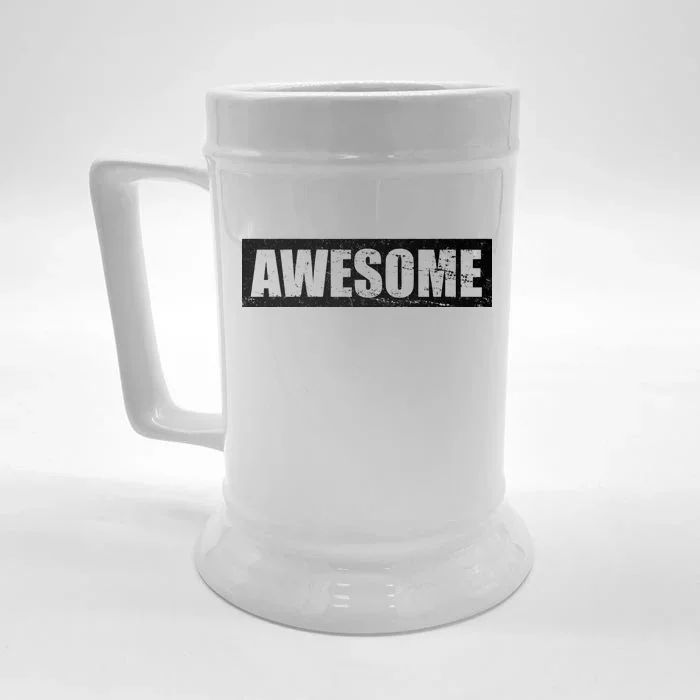 Vintage Awesome Logo Front & Back Beer Stein