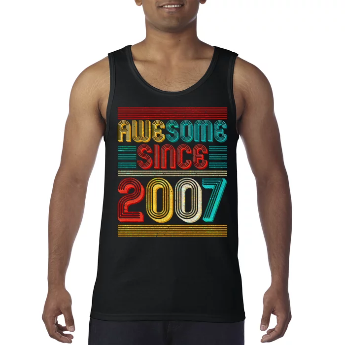 Vintage Awesome Since 2007 Happy 12th Birthday Tank Top