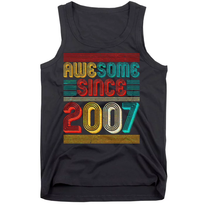 Vintage Awesome Since 2007 Happy 12th Birthday Tank Top