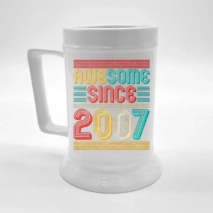 Vintage Awesome Since 2007 Happy 12th Birthday Front & Back Beer Stein