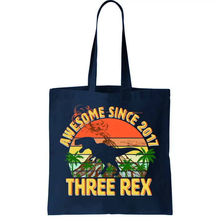 Vintage Awesome Since 2017 3rd Birthday Tote Bag