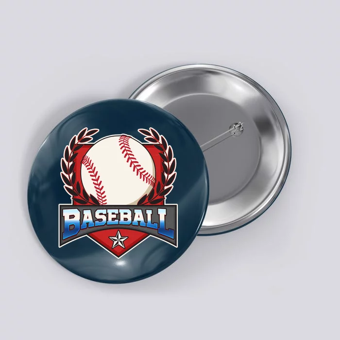 Vintage Baseball Fan Logo Button