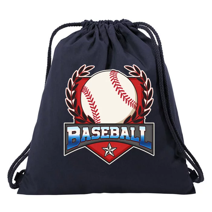 Vintage Baseball Fan Logo Drawstring Bag