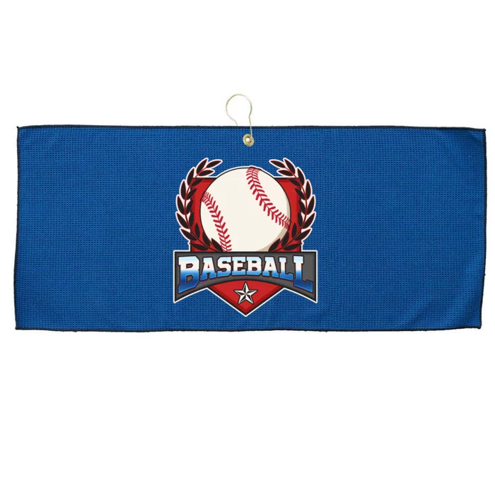 Vintage Baseball Fan Logo Large Microfiber Waffle Golf Towel