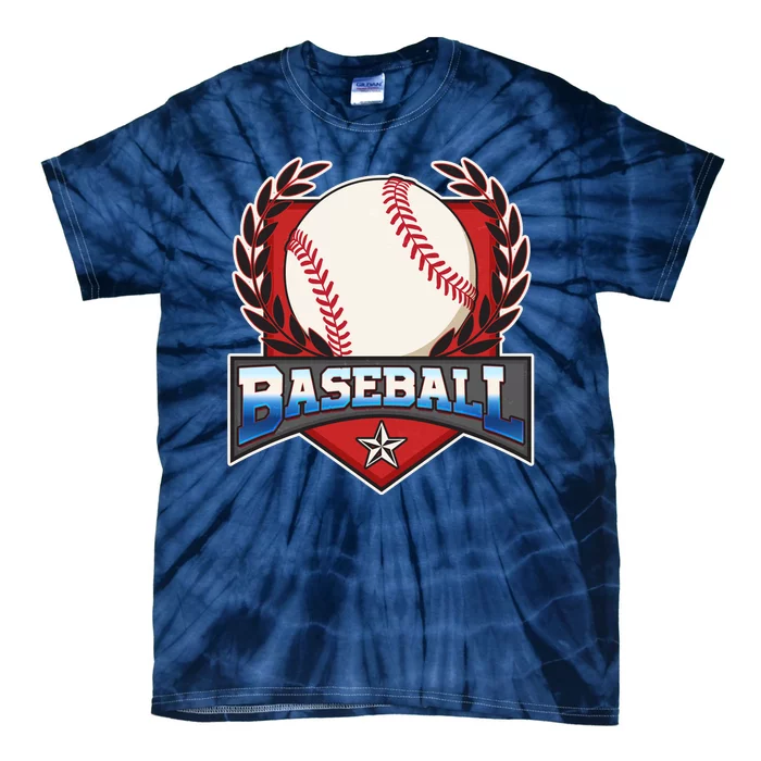 Vintage Baseball Fan Logo Tie-Dye T-Shirt