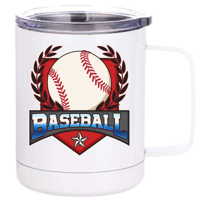 Vintage Baseball Fan Logo Front & Back 12oz Stainless Steel Tumbler Cup