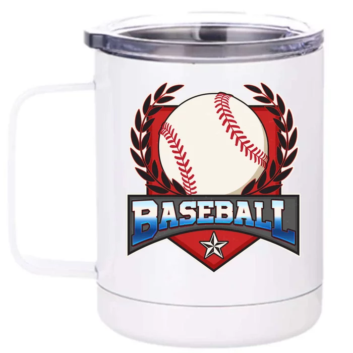 Vintage Baseball Fan Logo Front & Back 12oz Stainless Steel Tumbler Cup