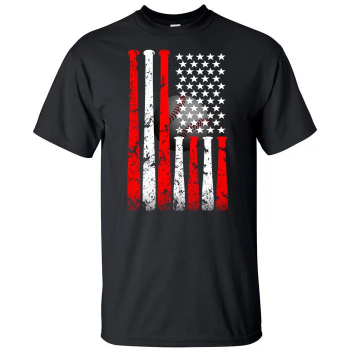 Vintage Baseball Flag Tall T-Shirt