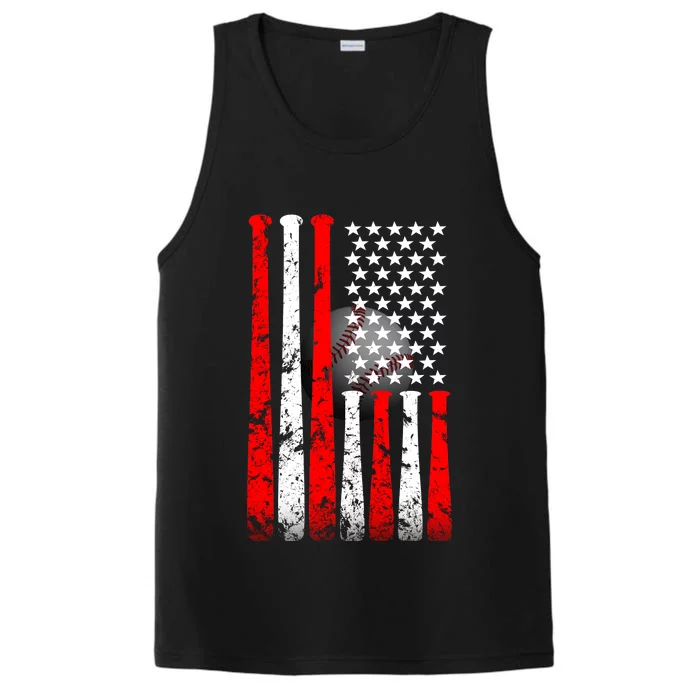 Vintage Baseball Flag Performance Tank