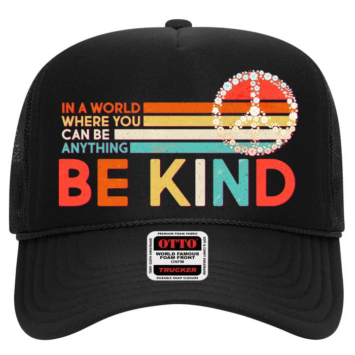 Vintage Be Kind High Crown Mesh Trucker Hat