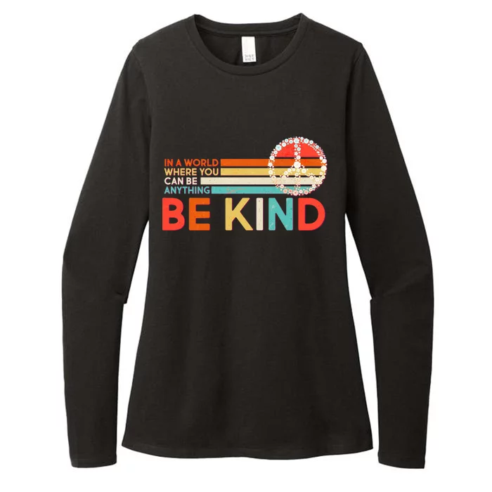 Vintage Be Kind Womens CVC Long Sleeve Shirt