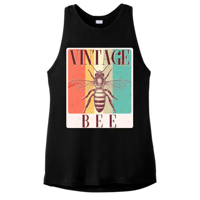 Vintage Bee Ladies Tri-Blend Wicking Tank