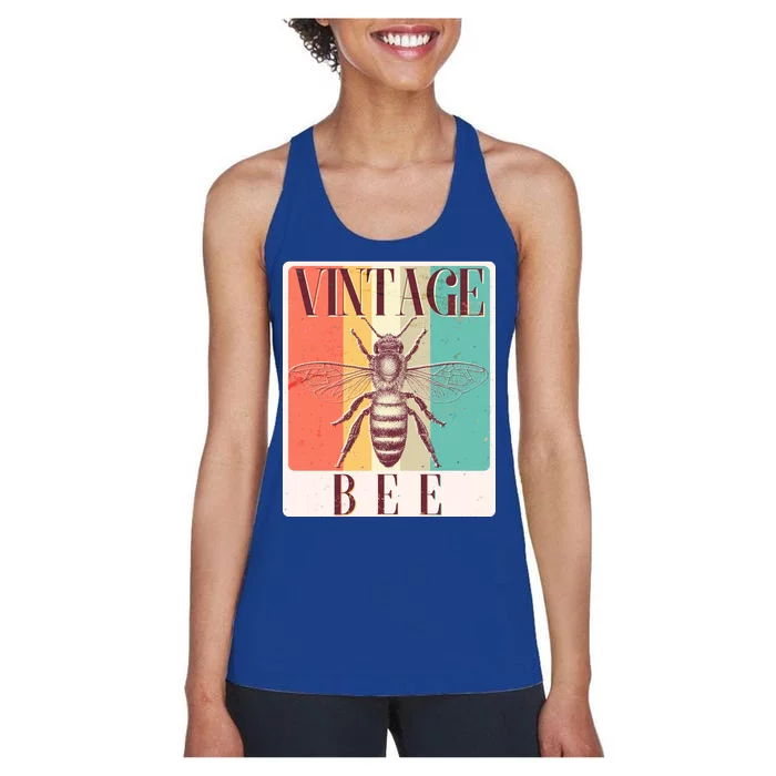 Vintage Bee Women's Racerback Tank