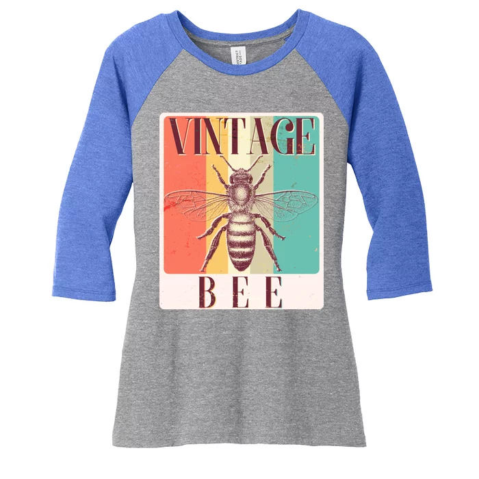 Vintage Bee Women's Tri-Blend 3/4-Sleeve Raglan Shirt