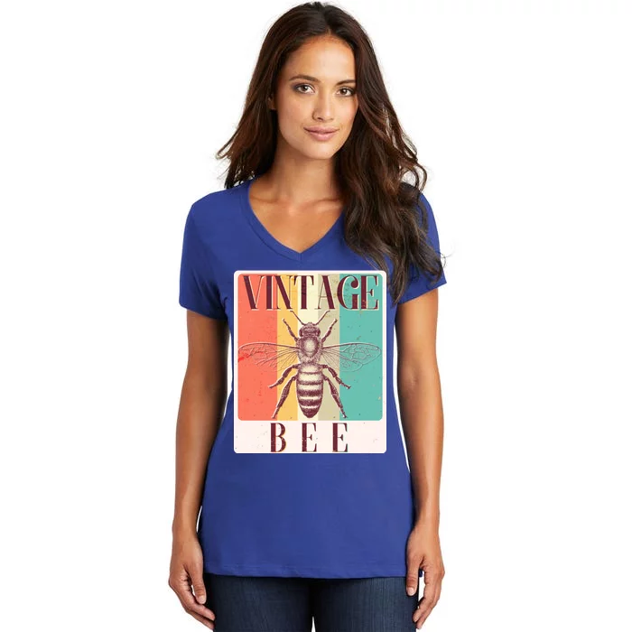 Vintage Bee Women's V-Neck T-Shirt