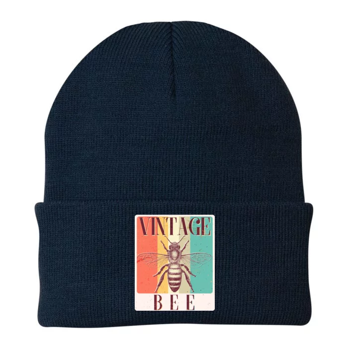 Vintage Bee Knit Cap Winter Beanie