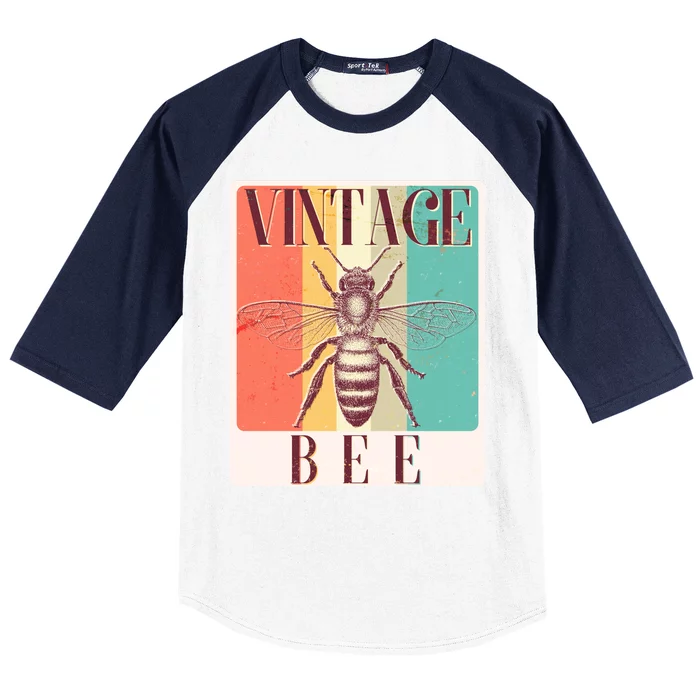 Vintage Bee Baseball Sleeve Shirt