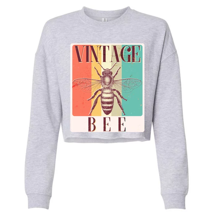 Vintage Bee Cropped Pullover Crew