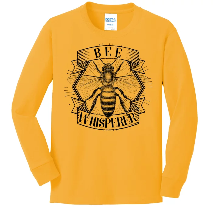 Vintage Bee Whisperer Kids Long Sleeve Shirt